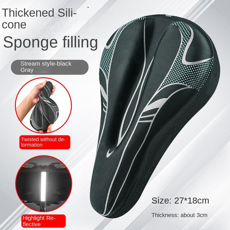 Mountain Bike Cycling  Pad silicone rubber Bike Seat Cover Bicycle Soft Saddle Seat Cover Bike Cushion Bicycle Accessorie