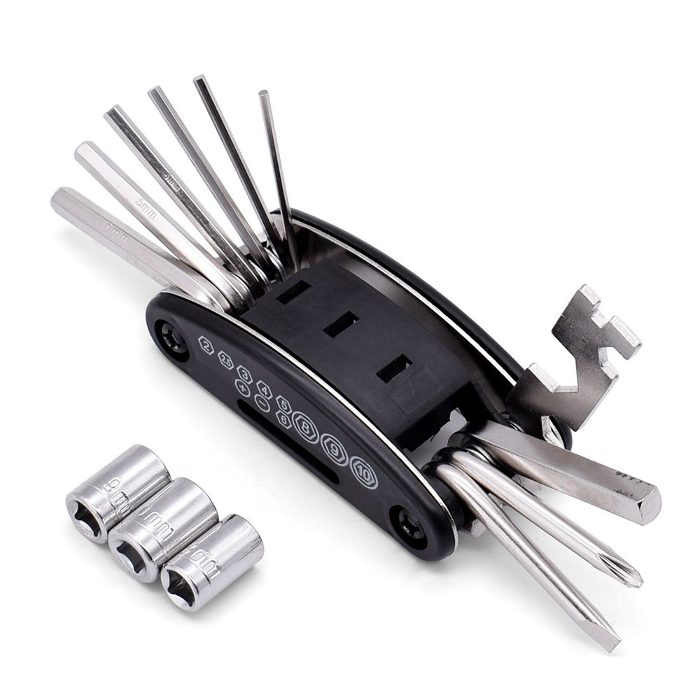 Bicycle Cycling Full Repair Toolkit With Pump, Puncture Kit, Toolkit And Frame Bag