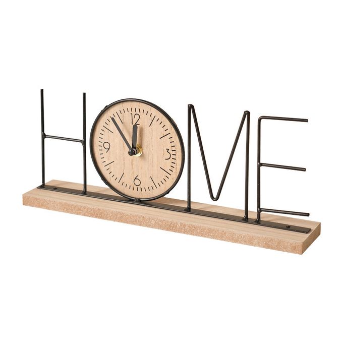 Creative Alarm  Clock Watch TV cabinet decoration, home decor, desktop clock decoration，Word Art Statue