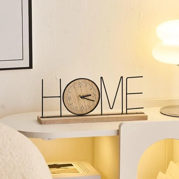 Creative Alarm  Clock Watch TV cabinet decoration, home decor, desktop clock decoration，Word Art Statue