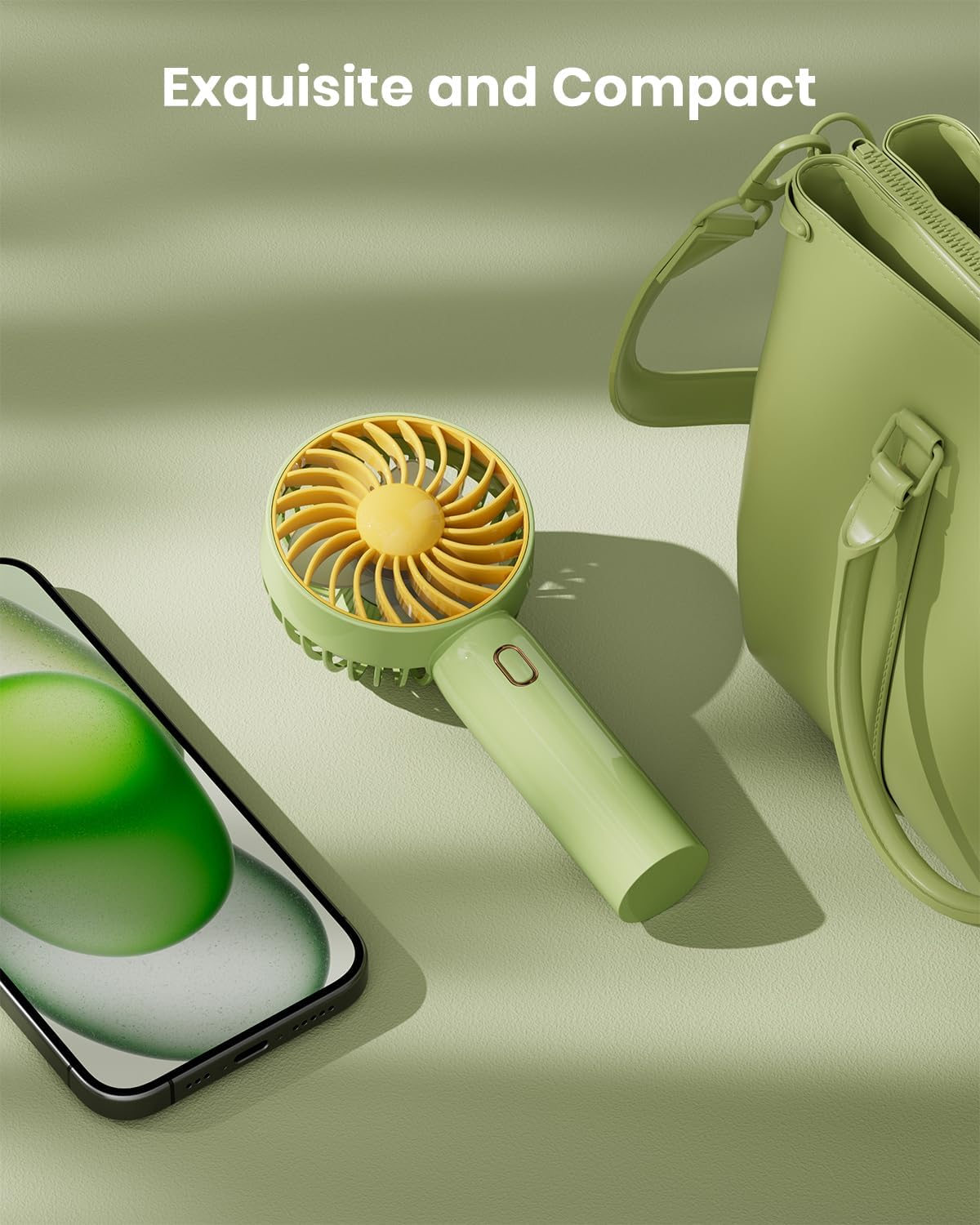 Retro Portable Fan, Mini Personal Handheld and Desktop with Base, 3 Powerful Speed, USB Rechargeable Fan for Travel, Summer, Outdoor, Indoor