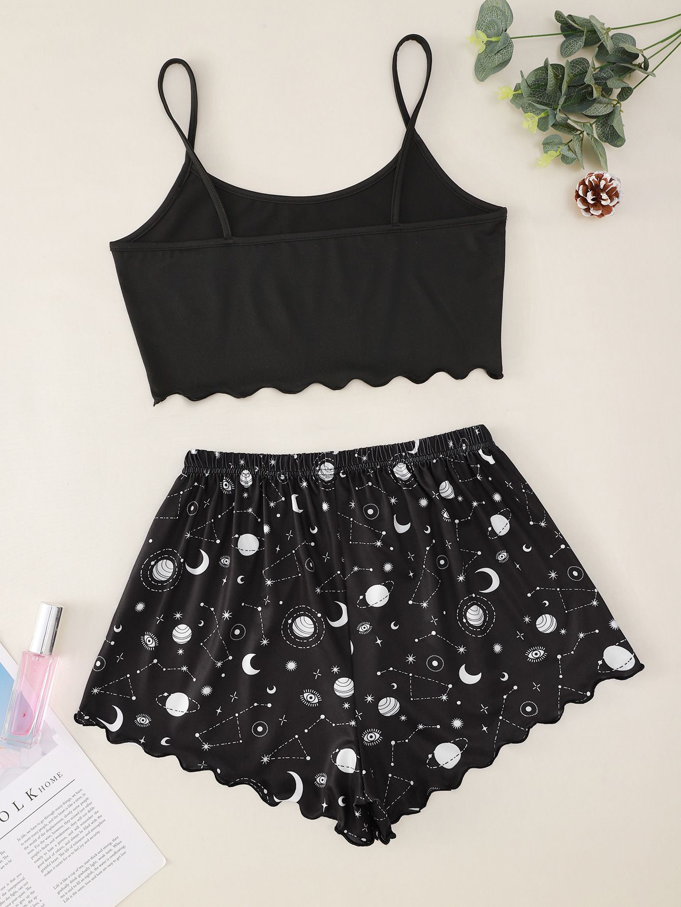 Women's 2 Piece Pajama Set Summer Camisole Top and Shorts Sets Cami Lounge Sets Sleepwear Nightwear Pjs Suits