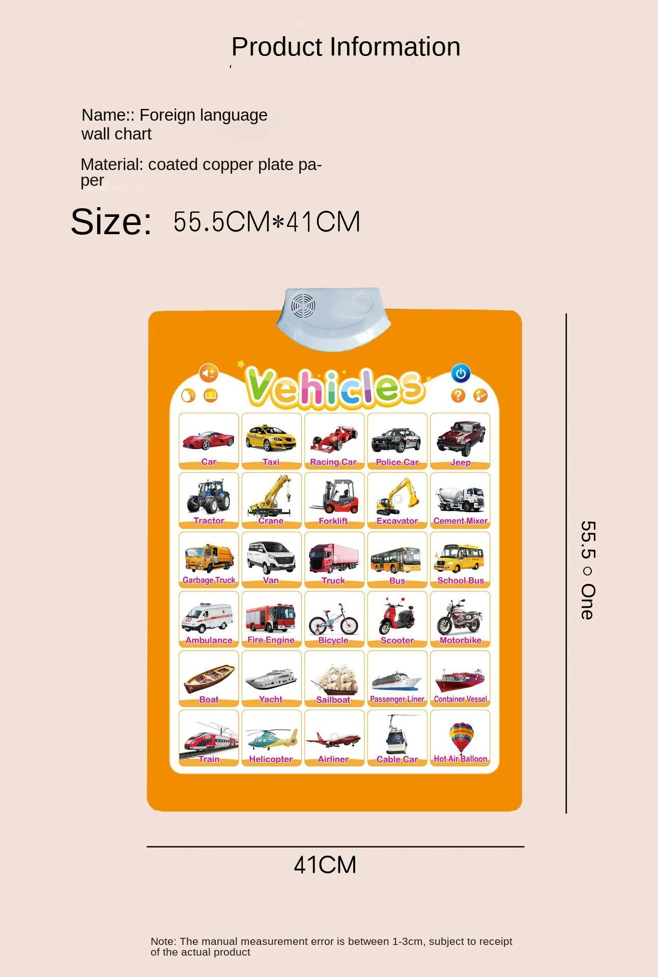 Kids Early Learning Education toys  Children Learning Toys Kids Learning  Wall Chart  Gift For Boys Girls Baby