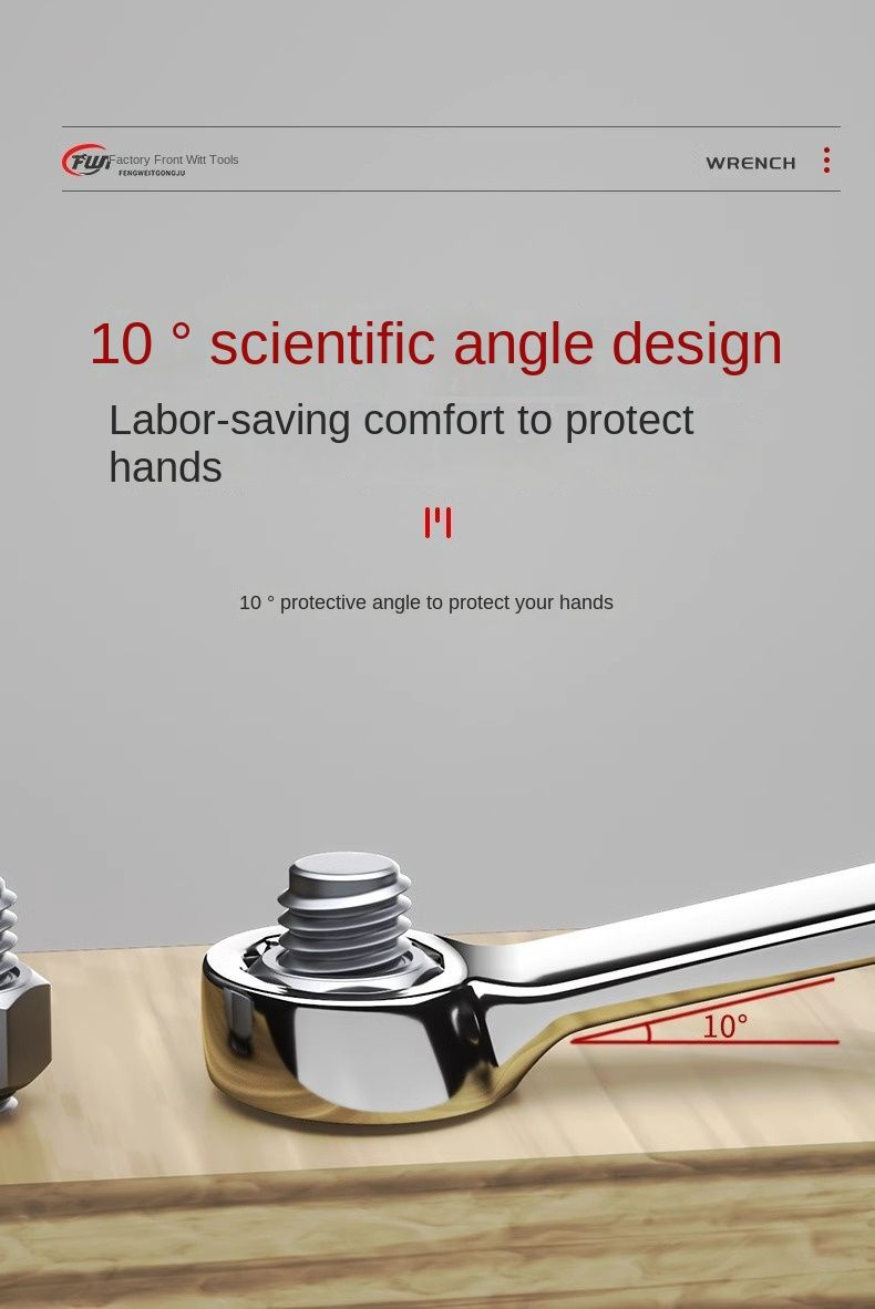 8Pcs Disen Combined Spanner Wrench Set  Plum blossom opening dual-purpose wrench mirror ， Auto repair disassembly and assembly plum blossom opening board tool set