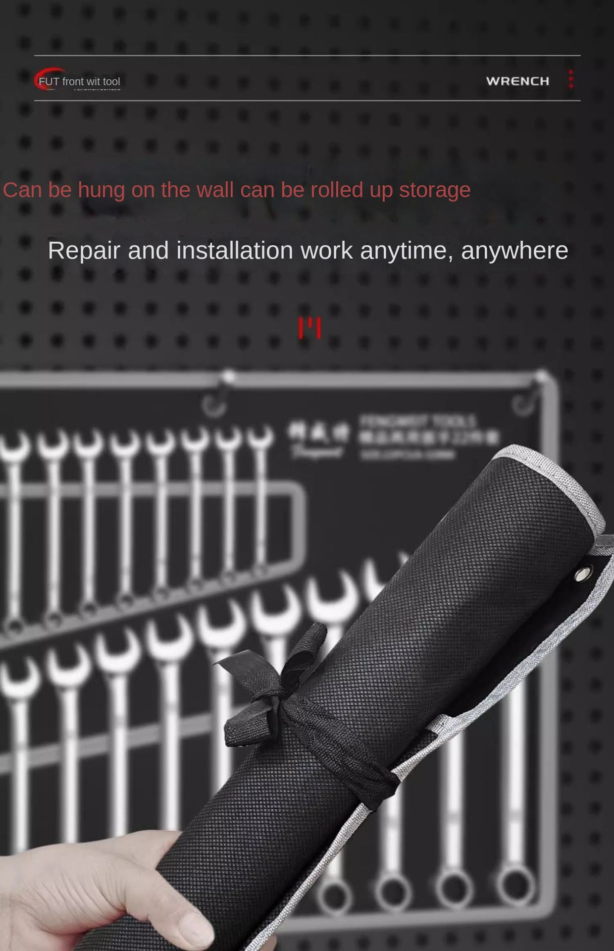 8Pcs Disen Combined Spanner Wrench Set  Plum blossom opening dual-purpose wrench mirror ， Auto repair disassembly and assembly plum blossom opening board tool set