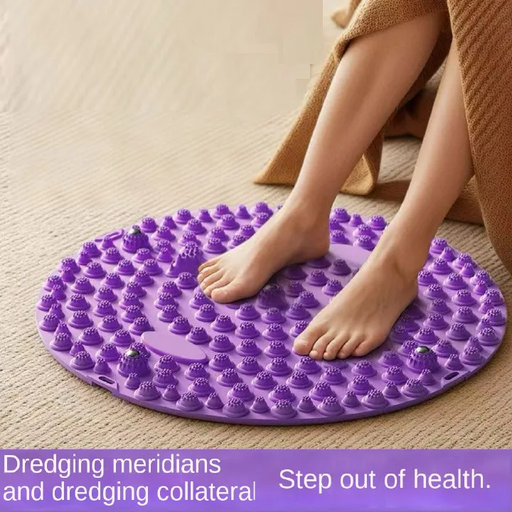 TPE Anti Slip Foot Massage Pad Home Yoga Training Board for Feet Relaxation ，Manual Massage Tool with Magnetic Therapy Acupressure Disc