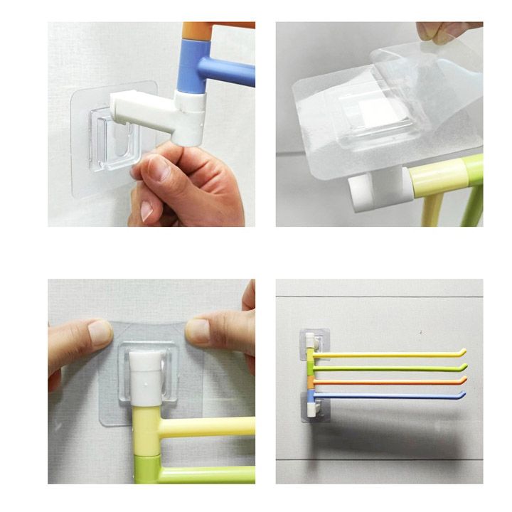 Rotating towel rack bathroom towel rack bathroom wall hanging towel bar toilet rack Storage Rack Organizer