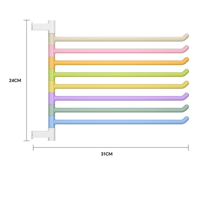 Rotating towel rack bathroom towel rack bathroom wall hanging towel bar toilet rack Storage Rack Organizer