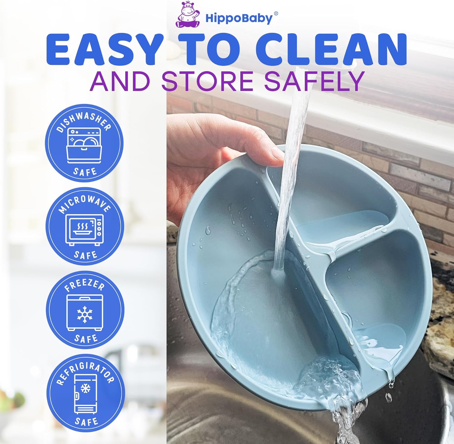 5PCS Silicone Baby Feeding Set, Baby Led Weaning Supplies with Suction Bowl Divided Plate, Toddler Self Feeding Dish Set with Spoons Forks Sippy Cup Adjustable Bib, Baby Eating Utensils Baby Bowl Plat