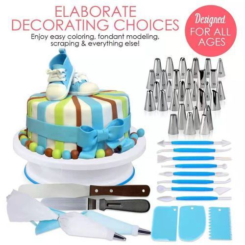 207 Piece Baking Tool Set Cake Decorating Kit,Cake Decor Cake Kit，Piping Bags and Tips Set,Cake Decorating Supplies,Frosting Piping Kit,Cake Baking Supplies for Beginners   Carving Pen Set
