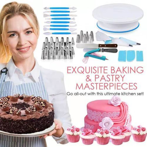 207 Piece Baking Tool Set Cake Decorating Kit,Cake Decor Cake Kit，Piping Bags and Tips Set,Cake Decorating Supplies,Frosting Piping Kit,Cake Baking Supplies for Beginners   Carving Pen Set