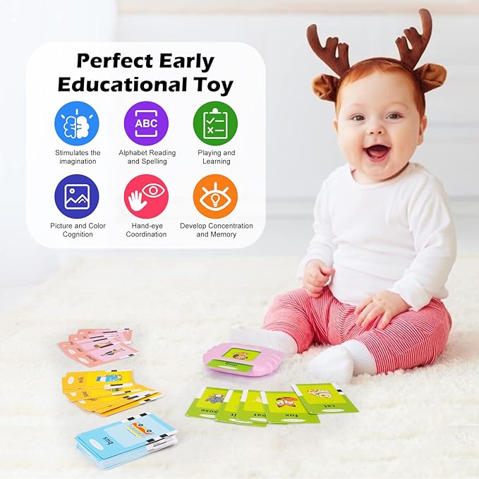 224 Sight Words Talking Flash Cards for Toddlers, Learning Speech Therapy Autism Sensory Toys for Toddlers,Kindergarten Preschool Educational Toys for Kids