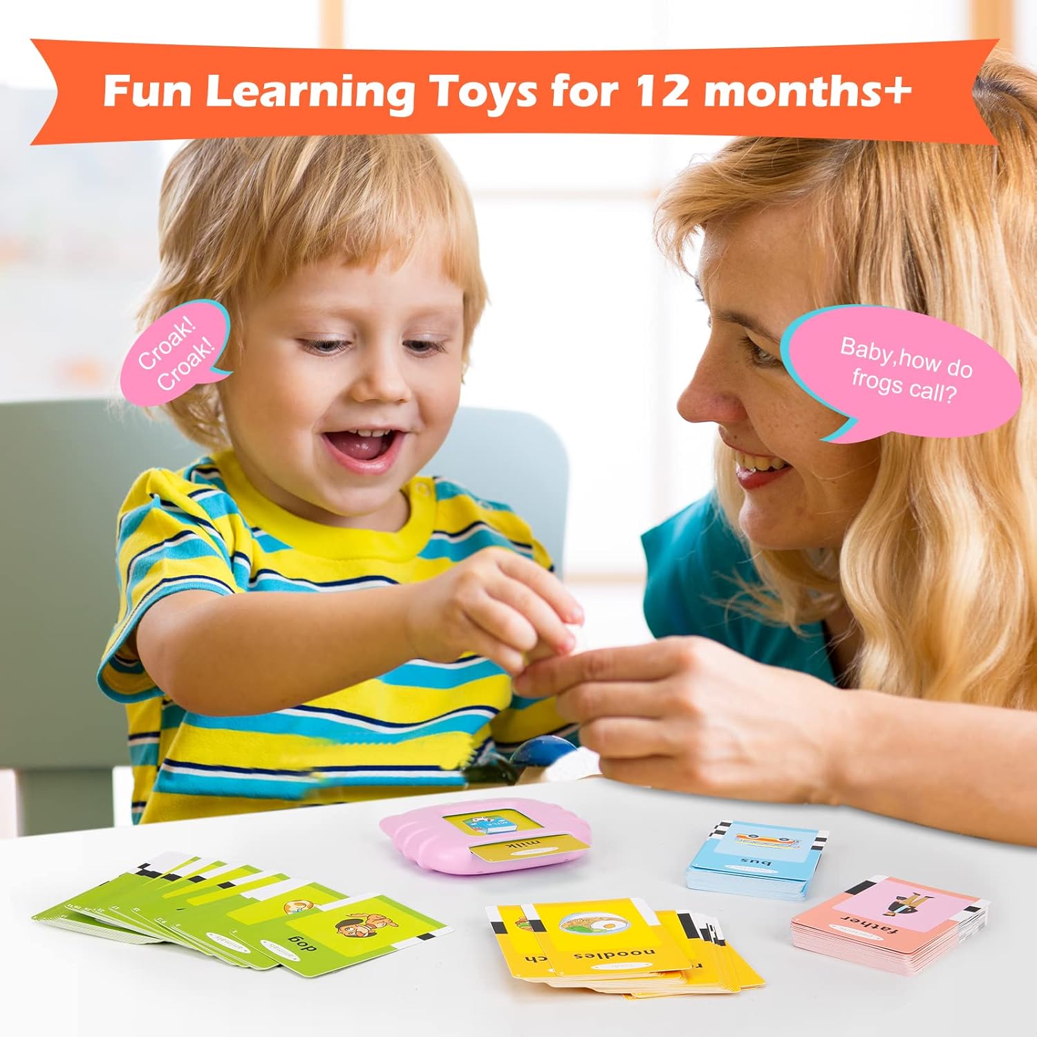 224 Sight Words Talking Flash Cards for Toddlers, Learning Speech Therapy Autism Sensory Toys for Toddlers,Kindergarten Preschool Educational Toys for Kids