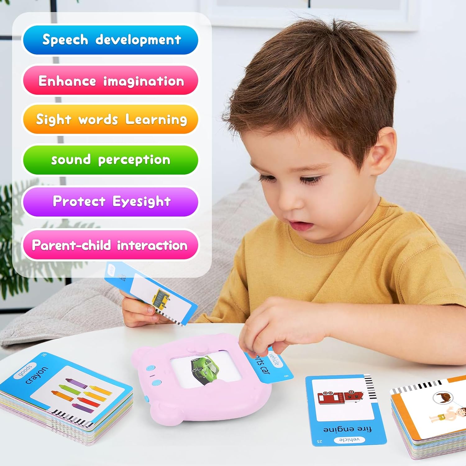 224 Sight Words Talking Flash Cards for Toddlers, Learning Speech Therapy Autism Sensory Toys for Toddlers,Kindergarten Preschool Educational Toys for Kids