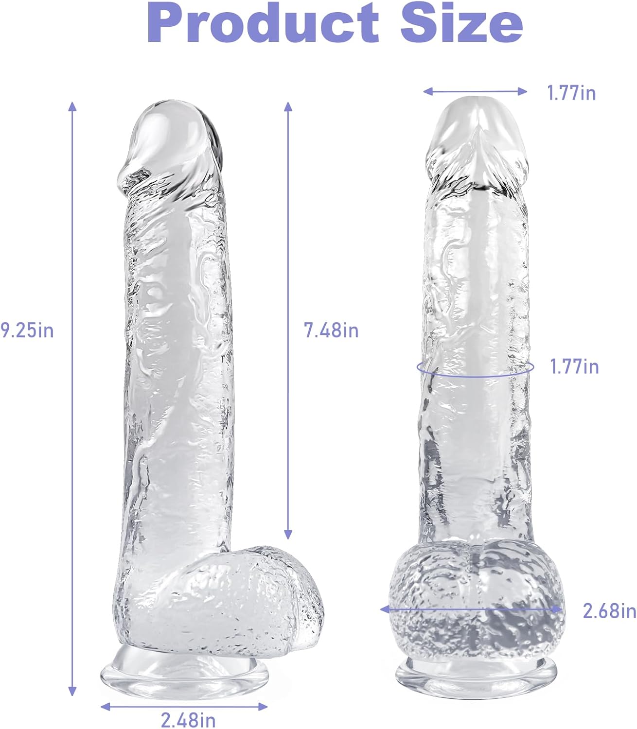 Realistic Dildo Adult Sex Toys for Women Men, Lifelike G Spot Clitoral Black Huge Dildo with Strong Suction Cup for Hands-Free Play, Flexible BBC Anal Toys