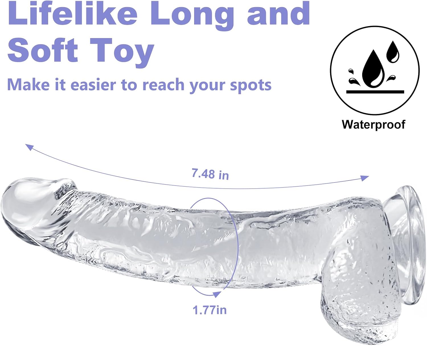 Realistic Dildo Adult Sex Toys for Women Men, Lifelike G Spot Clitoral Black Huge Dildo with Strong Suction Cup for Hands-Free Play, Flexible BBC Anal Toys