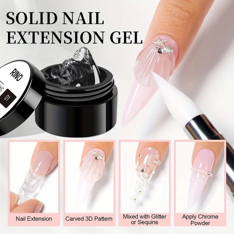 4pcs  Poly Extension Gel  Nail Kits  Nail Art  Gel Nail Art Kits  Nail Repair Extend Fiber Gel  for  UV Light Cured