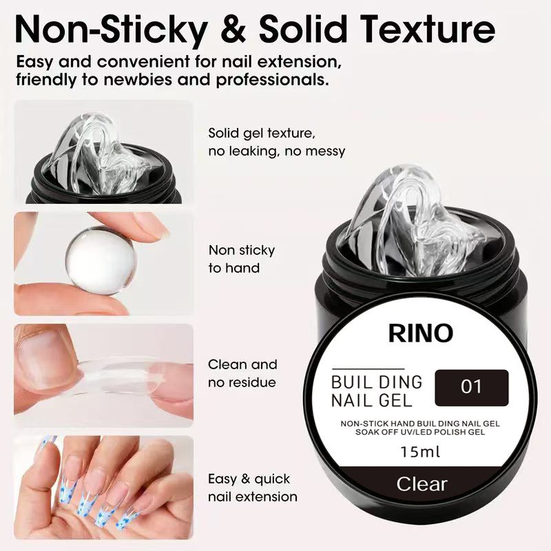 4pcs  Poly Extension Gel  Nail Kits  Nail Art  Gel Nail Art Kits  Nail Repair Extend Fiber Gel  for  UV Light Cured
