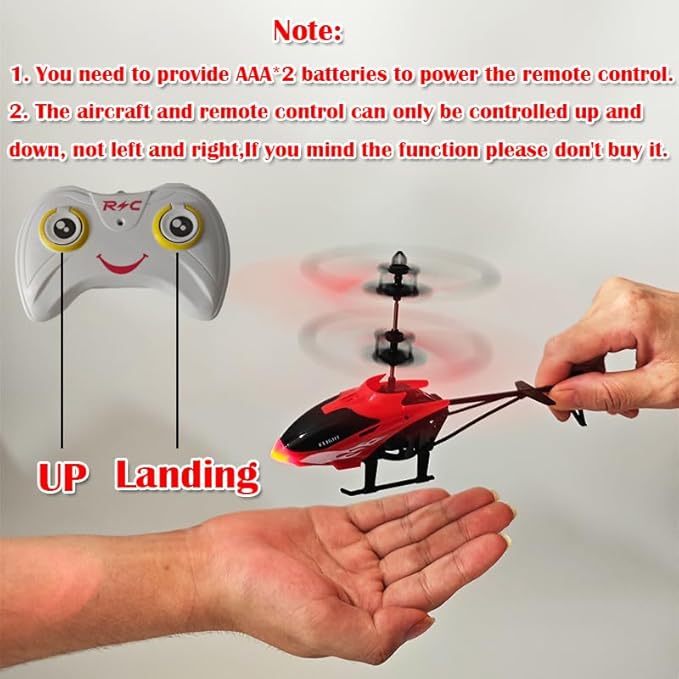 Infrared Induction Indoor Flying Helicopter Toys, Remote-Controlled Helicopter Children's Toys with LED Lights, Birthday Gifts for Boys and Girls
