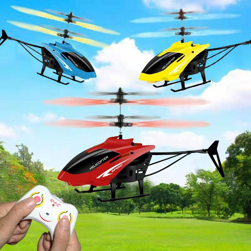 Infrared Induction Indoor Flying Helicopter Toys, Remote-Controlled Helicopter Children's Toys with LED Lights, Birthday Gifts for Boys and Girls