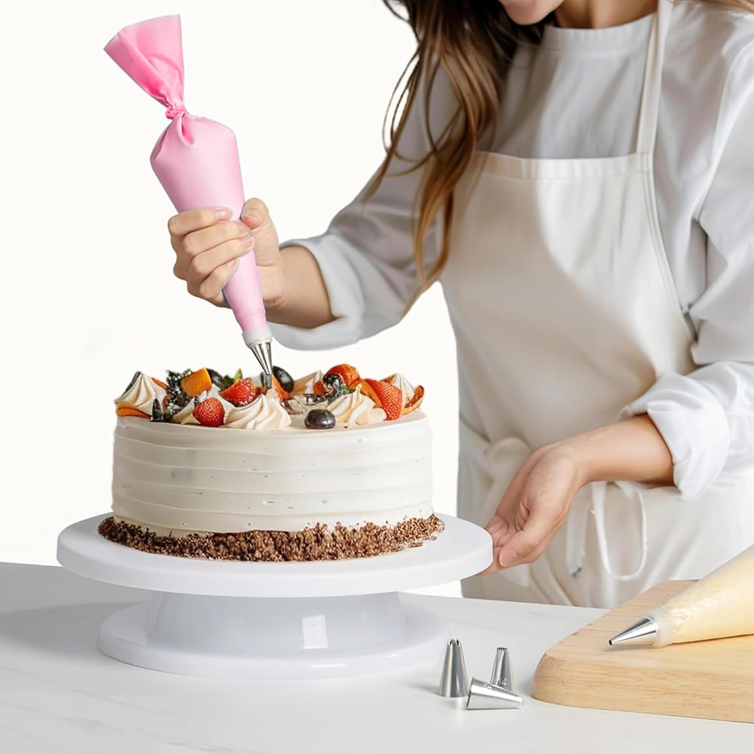255PCS  Baking Tools Cake Decorating Kit,Cake Decor Cake Kit，Piping Bags and Tips Set,Cake Decorating Supplies,Frosting Piping Kit,Cake Baking Supplies for Beginners