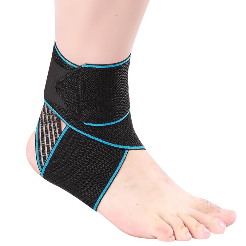 1 PCS Ankle Braces for Men & Women, Ankle Brace Support，Ankle Compression Sleeve Plantar Fasciitis Brace Plantar Fasciitis Relief, Arch Support Socks Ankle Brace for Sprained Ankle (Blue)