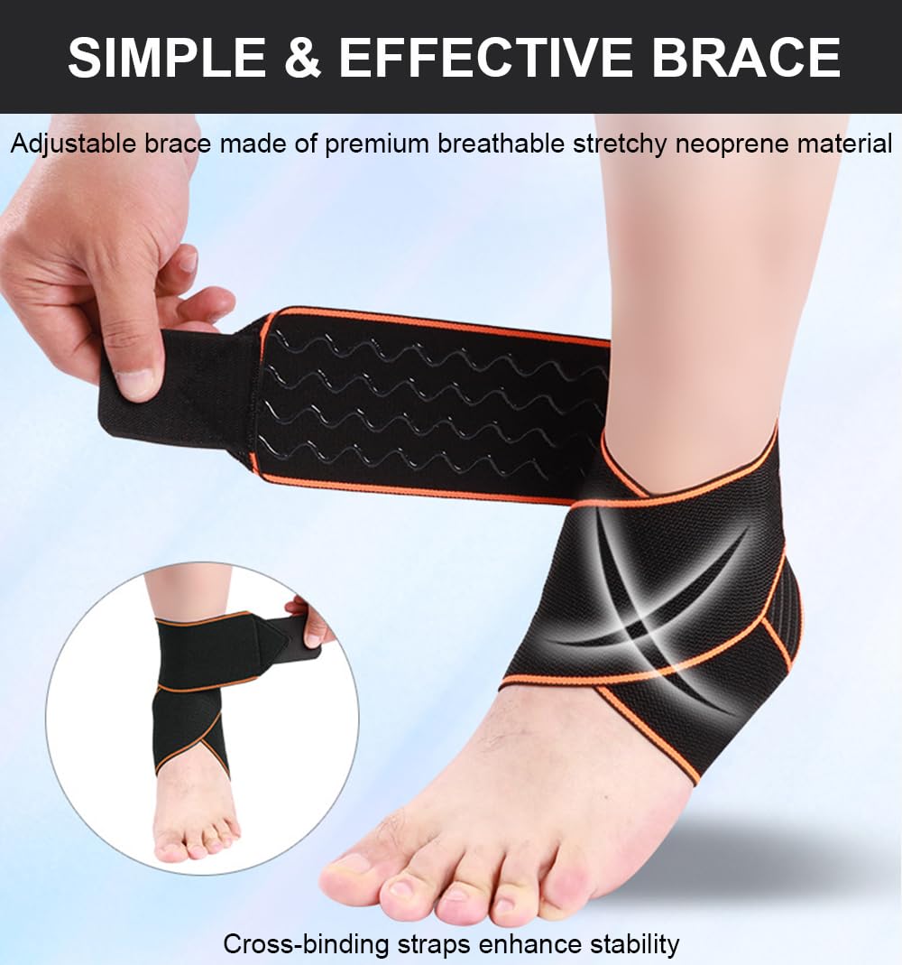 1 PCS Ankle Braces for Men & Women, Ankle Brace Support，Ankle Compression Sleeve Plantar Fasciitis Brace Plantar Fasciitis Relief, Arch Support Socks Ankle Brace for Sprained Ankle (Blue)
