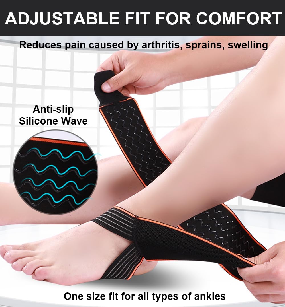 1 PCS Ankle Braces for Men & Women, Ankle Brace Support，Ankle Compression Sleeve Plantar Fasciitis Brace Plantar Fasciitis Relief, Arch Support Socks Ankle Brace for Sprained Ankle (Blue)