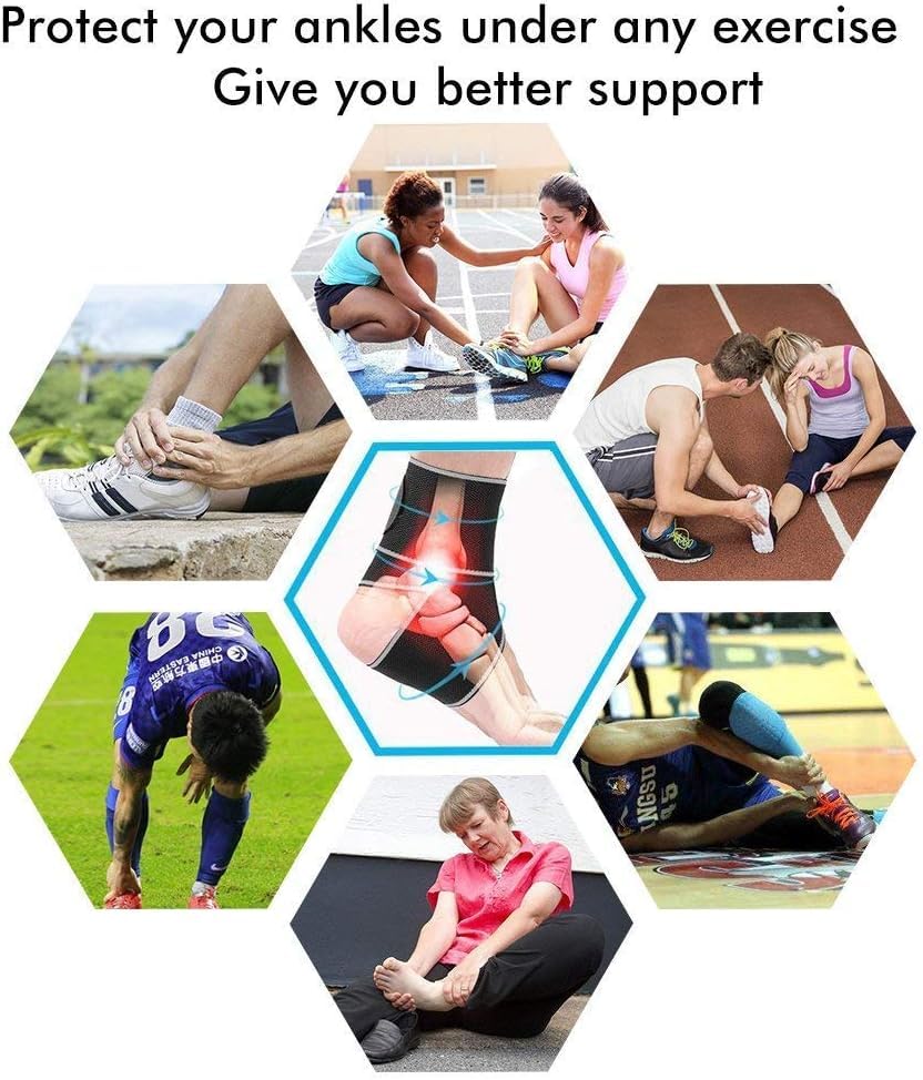 1 PCS Ankle Braces for Men & Women, Ankle Brace Support，Ankle Compression Sleeve Plantar Fasciitis Brace Plantar Fasciitis Relief, Arch Support Socks Ankle Brace for Sprained Ankle (Blue)