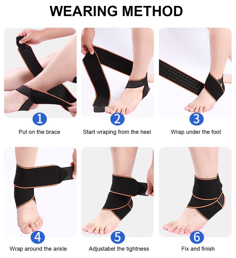 1 PCS Ankle Braces for Men & Women, Ankle Brace Support，Ankle Compression Sleeve Plantar Fasciitis Brace Plantar Fasciitis Relief, Arch Support Socks Ankle Brace for Sprained Ankle (Blue)