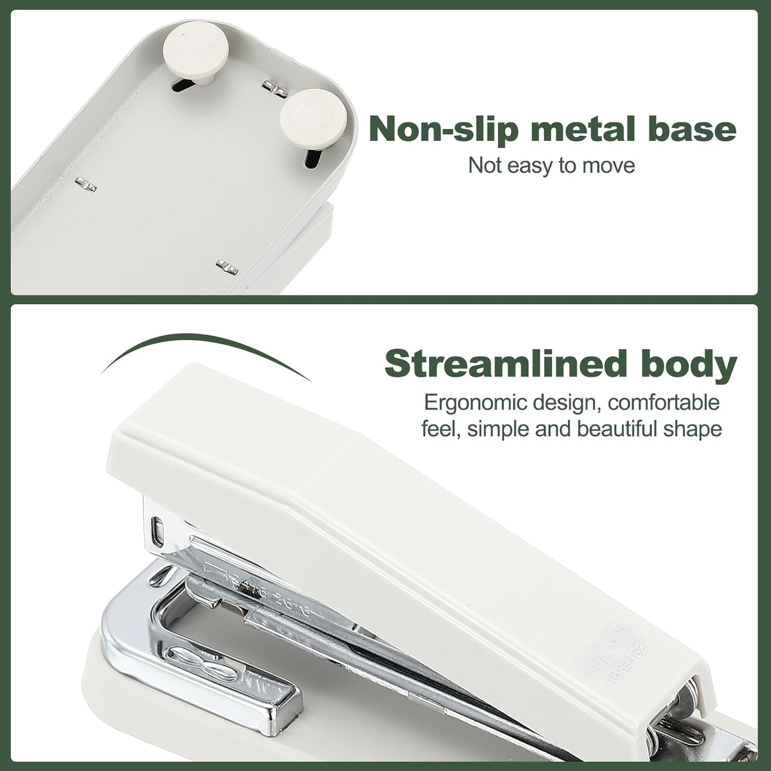 Swing-Arm Swivel Stapler, 50 Sheets Capacity, 90 Degree Rotate Desk Staplers with 1000 Staples for Booklet or Book Binding stationery