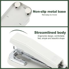 Swing-Arm Swivel Stapler, 50 Sheets Capacity, 90 Degree Rotate Desk Staplers with 1000 Staples for Booklet or Book Binding stationery