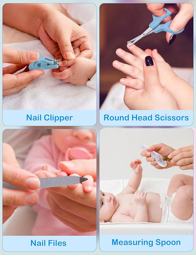 20pcs Baby Healthcare and Grooming Kit, Electric Safety Nail Trimmer Baby Nursery Kit, Newborn Care Kits with Hair Brush Comb for Newborn Infant Toddlers Baby Boys Girls Kids, Baby Shower Gifts