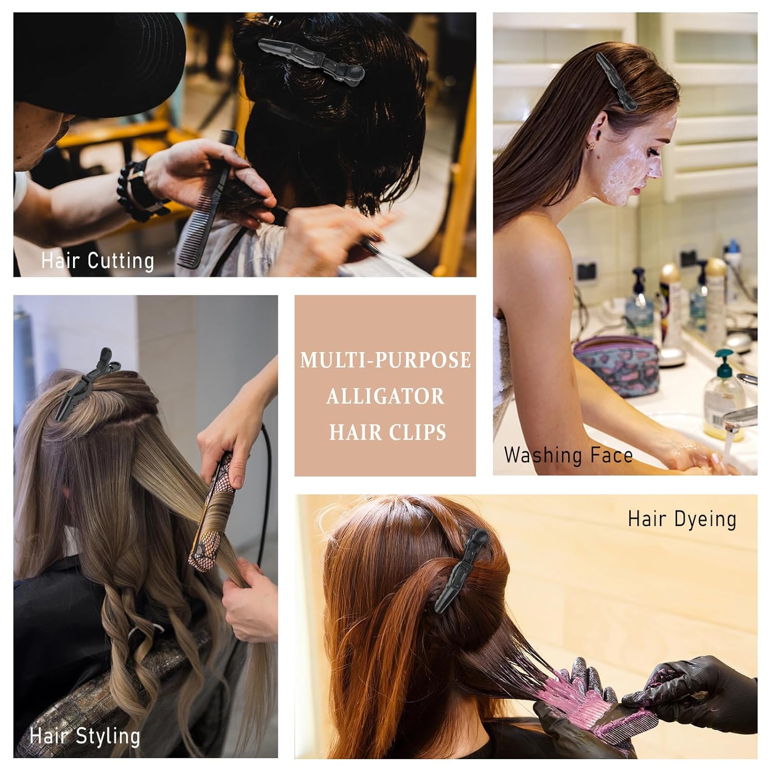 6pcs Hair Comb Set Hair Brush Set  Hair Wax Stick Slick Back Hair Brush Set: Hair Wax, Edge Brush, Rat Tail Comb, Bristle Brush, Smoothing Brush for Women & Kids