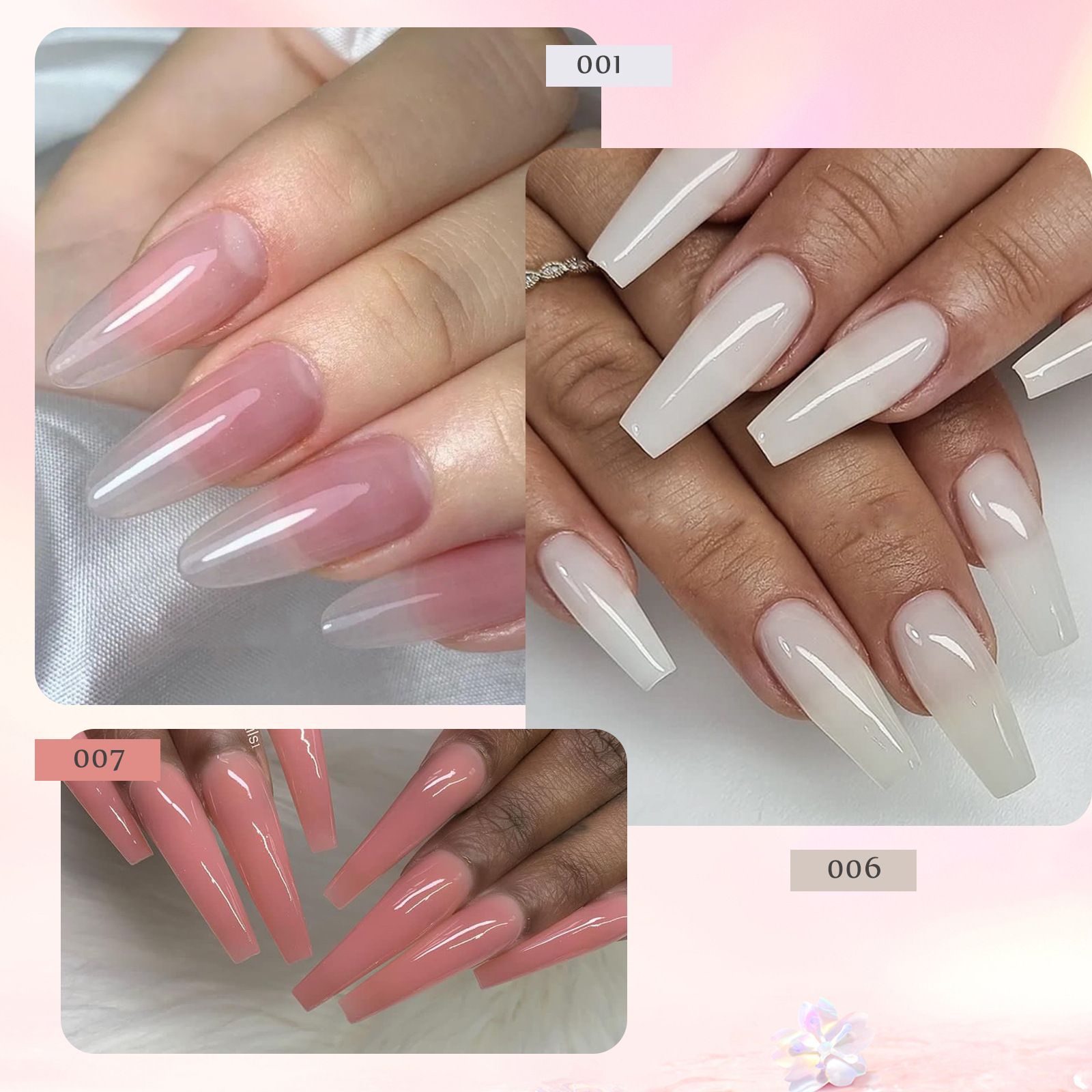 15pcs  Poly Extension Gel Manicure Kit  with light LED Mini  Nail Lamp  Nail Art Kits Poly Gel Nail Art Kits Christmas Gifts for Women Teens Girls
