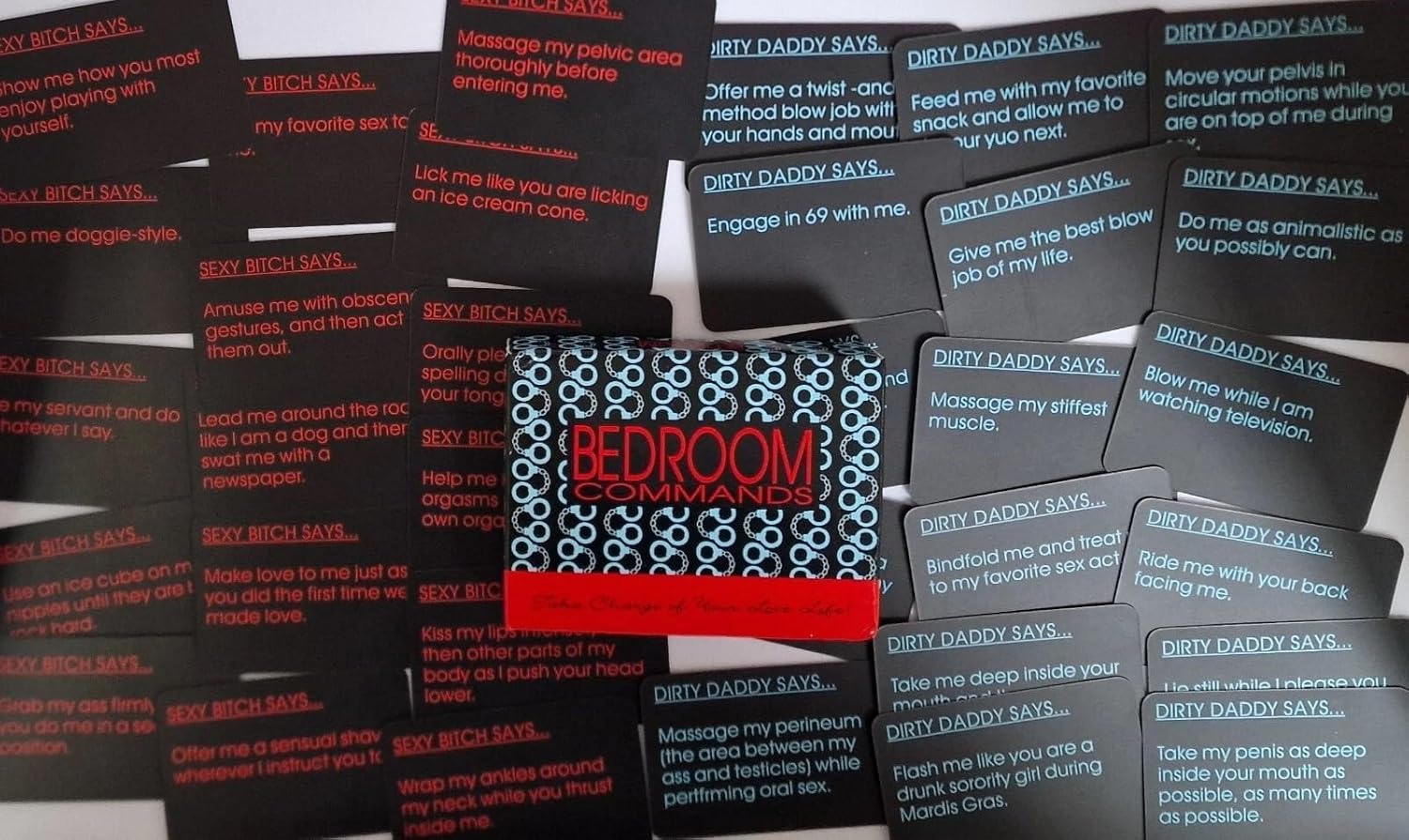 Bedroom Commands Card, Freak or Drink Sex card Game ， Couples  Sexy Card Game for Couples Card Games for Adults, Sex Position Sex Games