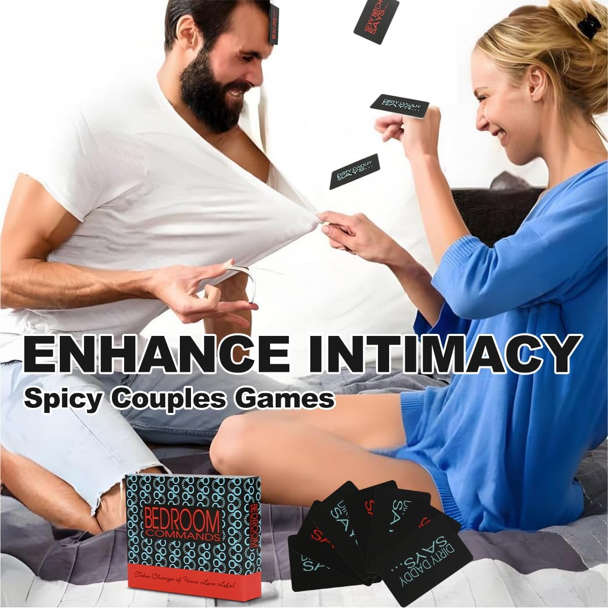 Bedroom Commands Card, Freak or Drink Sex card Game ， Couples  Sexy Card Game for Couples Card Games for Adults, Sex Position Sex Games