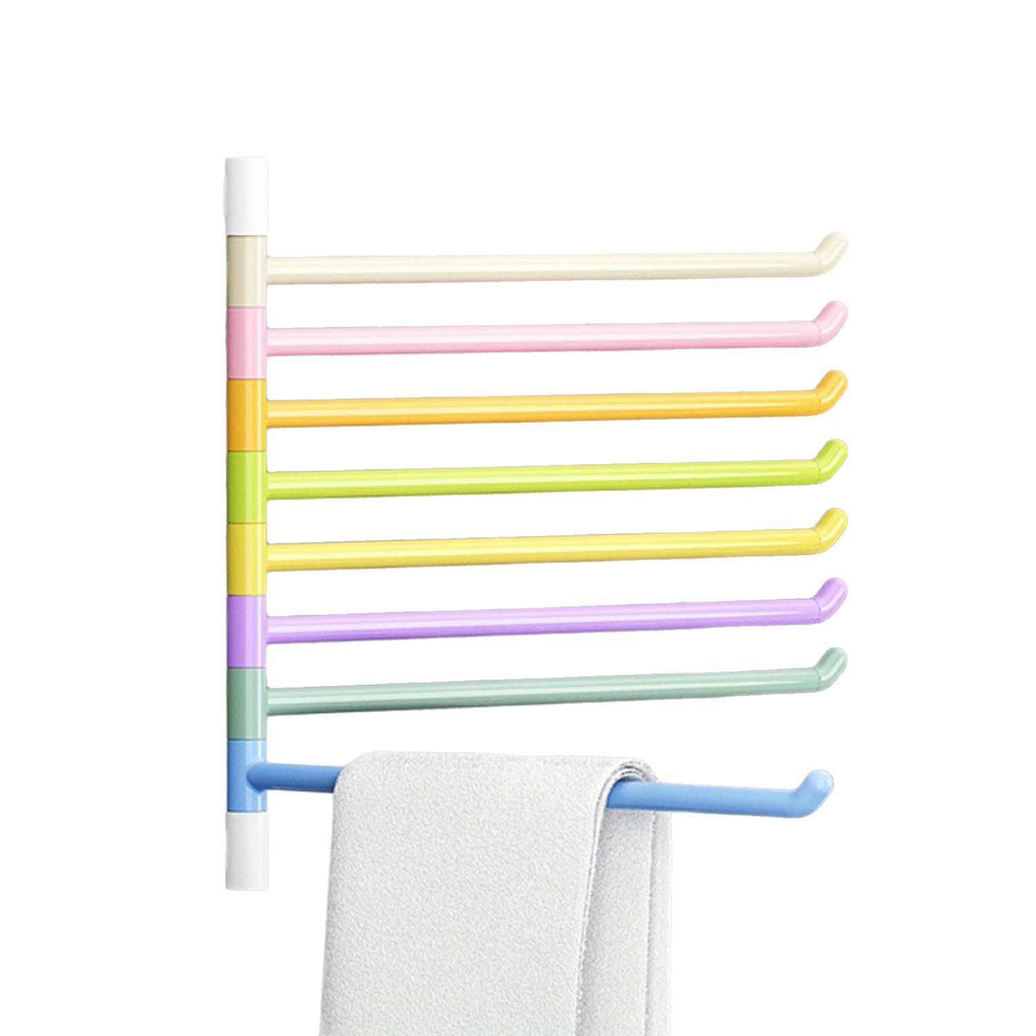 Rotating towel rack bathroom towel rack bathroom wall hanging towel bar toilet rack Storage Rack Organizer