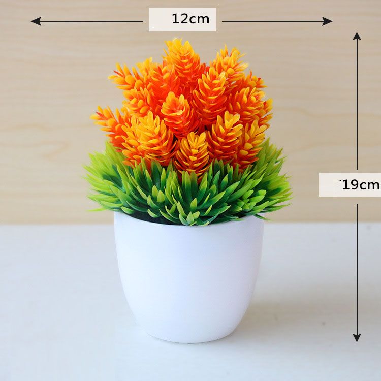 2pcs Artificial Small Plant Fake Flower Potted Plant Bathroom for Indoor Decor Window Tabletop Office Colorful Desktop Ornaments