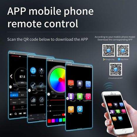 1 Din Car Stereo Bluetooth 5.0 Multimedia Audio Receiver, USB FM Radio MP3 Player,  Hands-Free Call Voice Control, AUX in/TF Input APP Control LCD Digital Display，HiFi Sound System for All Car Models