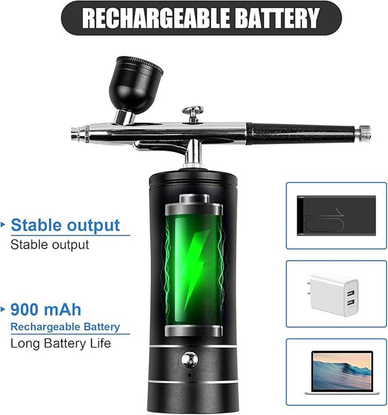 Airbrush kit,Airbrush for Nails,Airbrush Spray Gun with Air Compressor Kit,High Pressure Airbrush for Nails Art, Painting, Cake Decor, Cookie, Mode, Makeup, Barber