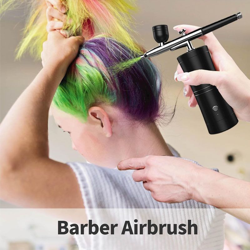 Airbrush kit,Airbrush for Nails,Airbrush Spray Gun with Air Compressor Kit,High Pressure Airbrush for Nails Art, Painting, Cake Decor, Cookie, Mode, Makeup, Barber