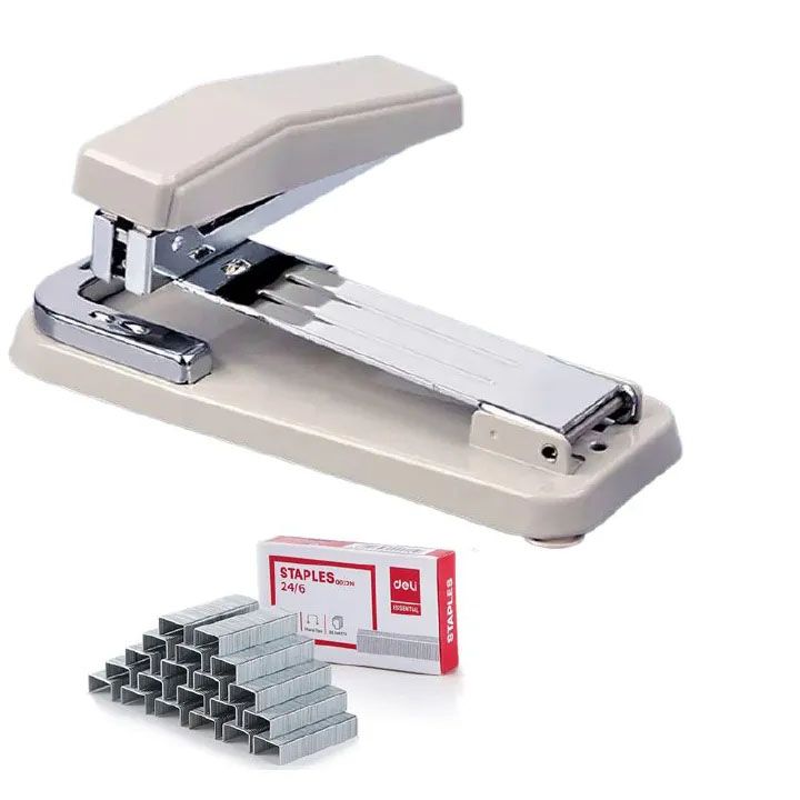 Swing-Arm Swivel Stapler, 50 Sheets Capacity, 90 Degree Rotate Desk Staplers with 1000 Staples for Booklet or Book Binding stationery