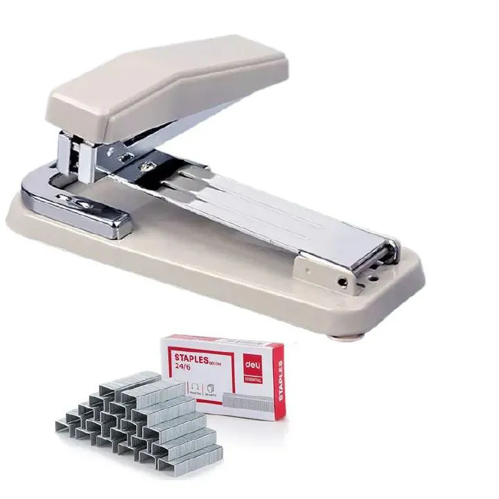 Swing-Arm Swivel Stapler, 50 Sheets Capacity, 90 Degree Rotate Desk Staplers with 1000 Staples for Booklet or Book Binding stationery