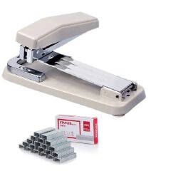 Swing-Arm Swivel Stapler, 50 Sheets Capacity, 90 Degree Rotate Desk Staplers with 1000 Staples for Booklet or Book Binding stationery