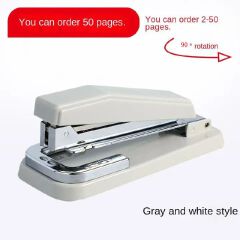 Swing-Arm Swivel Stapler, 50 Sheets Capacity, 90 Degree Rotate Desk Staplers with 1000 Staples for Booklet or Book Binding stationery