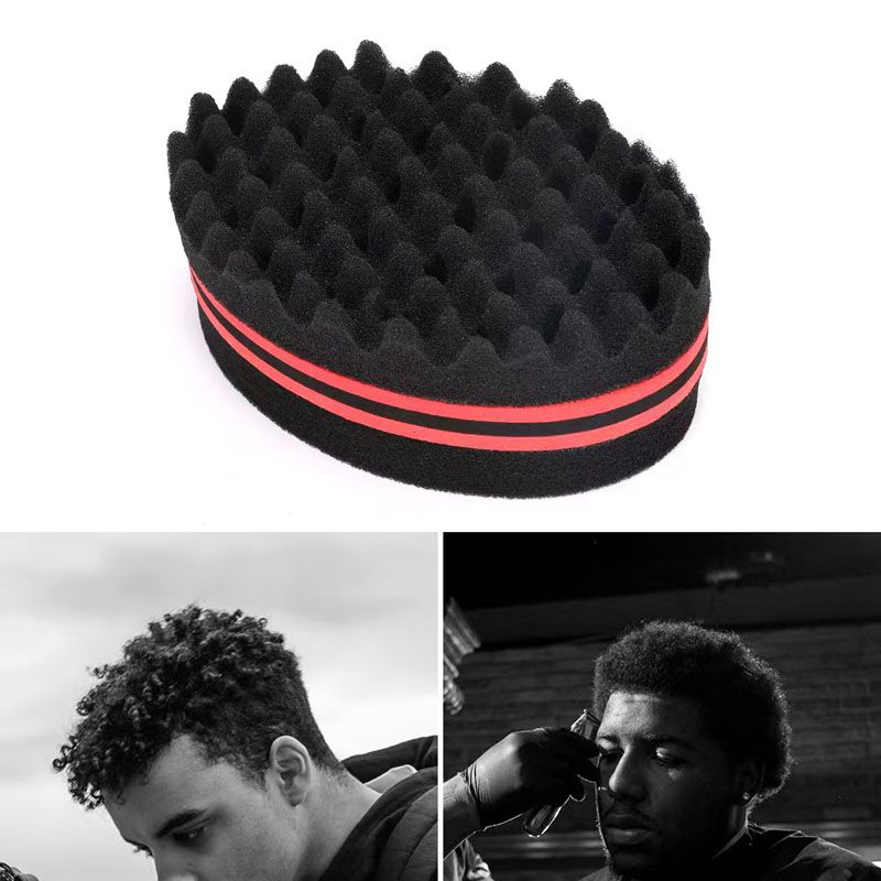 2pcs Magic Twist Hair Sponge Barber Hair Brush Sponge  Hairdressing Styling Tool For Afro Curl Coils Dreadlocks Hair Combs  Hair Tools Hair Brush Hair Accessories