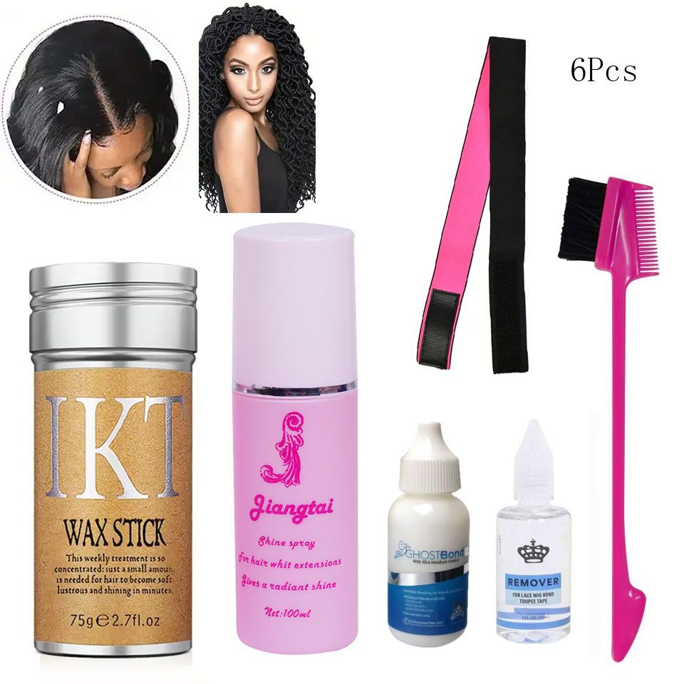 6pcs Lace Wig Care Kit: Wig Glue, Wig Comb - Perfect Wig Styling Essentials Lace Wig Maintenance Tools