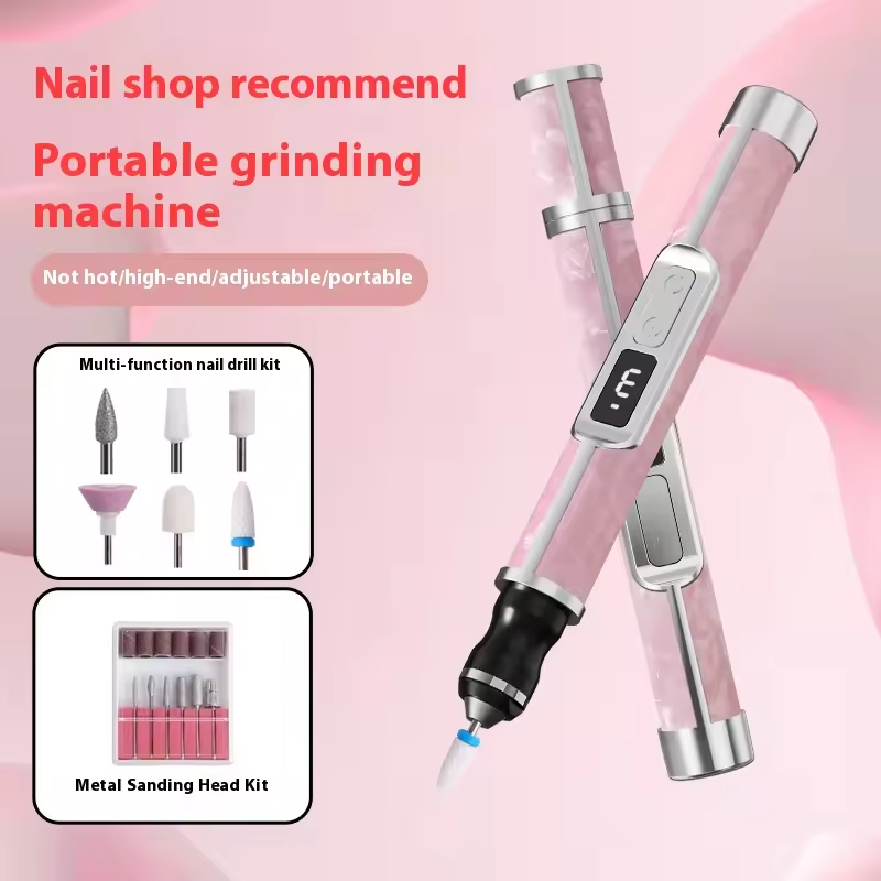 18-in-1 Polisher, USB Rechargeable Electric Nail Drill File & Polisher Tool with Digital Display, Manicure & Pedicure Kit for Gr