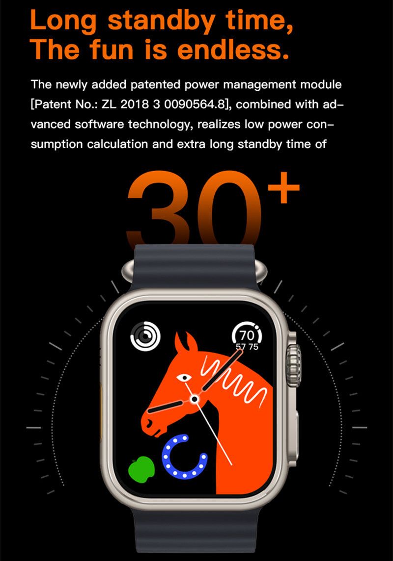 D100 Ultra MAX Smart Watch NFC Heart Rate Blood Pressure Oxygen Sleep Monitoring Multi-sport Bluetooth Call Smartwatch for